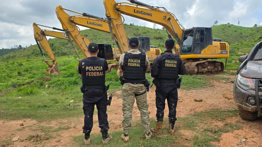 Polícia Federal apreendeu máquinas e minérios em são félix do xingu