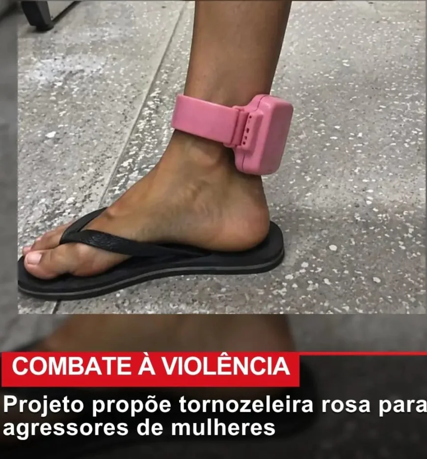 Tornozeleira cor de rosa pode ajudar no combate a violência feminina